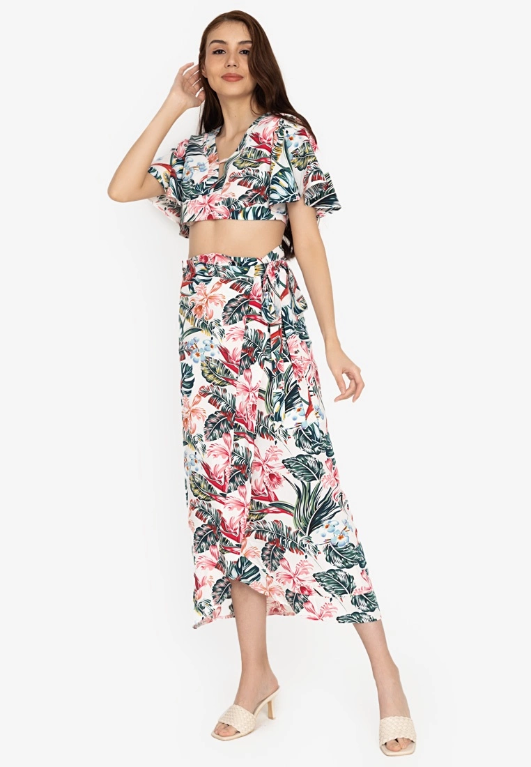 ZALORA BASICS Co-Ord Tie Back Crop Top - Billede 8