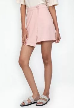 ZALORA BASICS Asymmetrical Hem Denim Mini Skirt