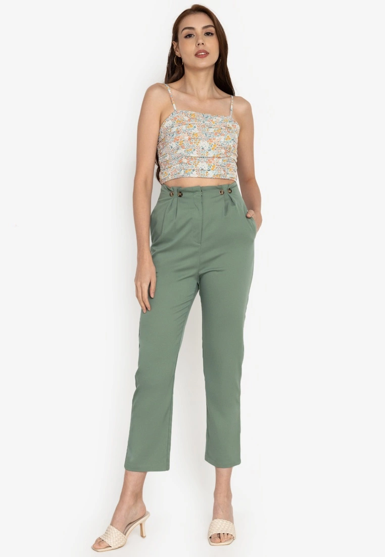 ZALORA BASICS Ruched Cami Crop Top - Billede 8