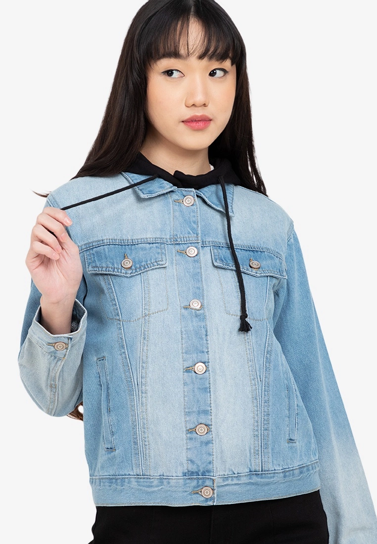 ZALORA BASICS Removable Hood Denim Jacket - Billede 3