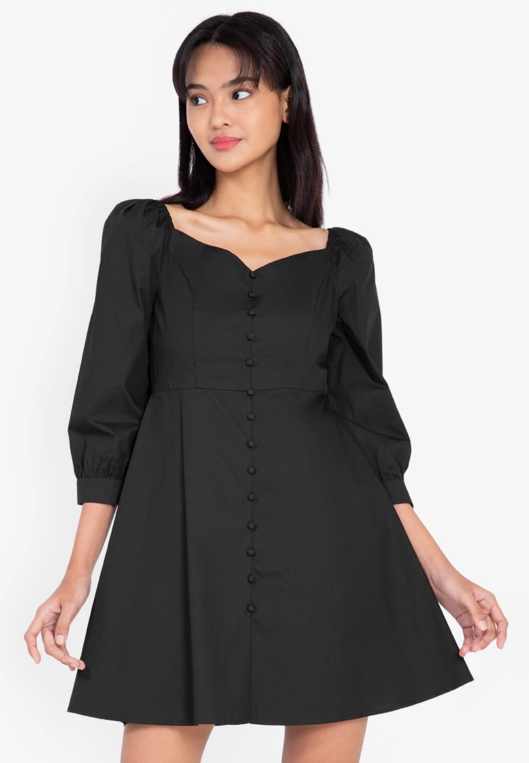 ZALORA BASICS Sweetheart Neckline Fit & Flare Dress - Billede 5