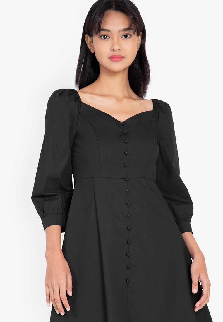 ZALORA BASICS Sweetheart Neckline Fit & Flare Dress - Billede 7