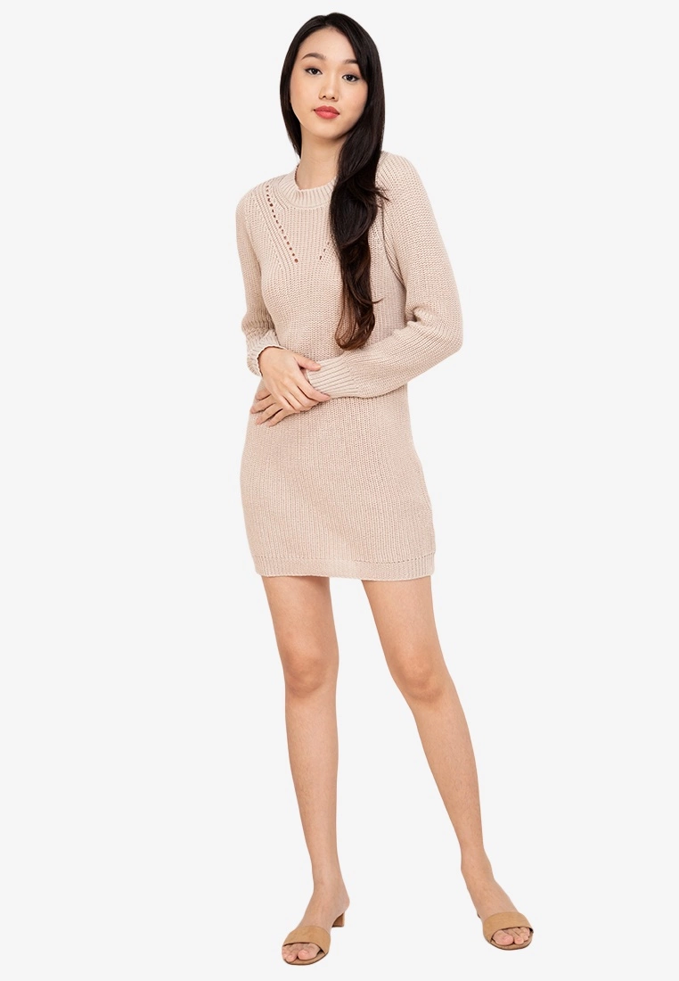 ZALORA BASICS Long Sleeve Knit Dress - Billede 4