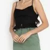 ZALORA BASICS Cami Peplum Crop Top