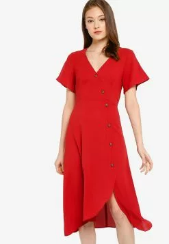 ZALORA BASICS Basic Asymmetric Tea Dress