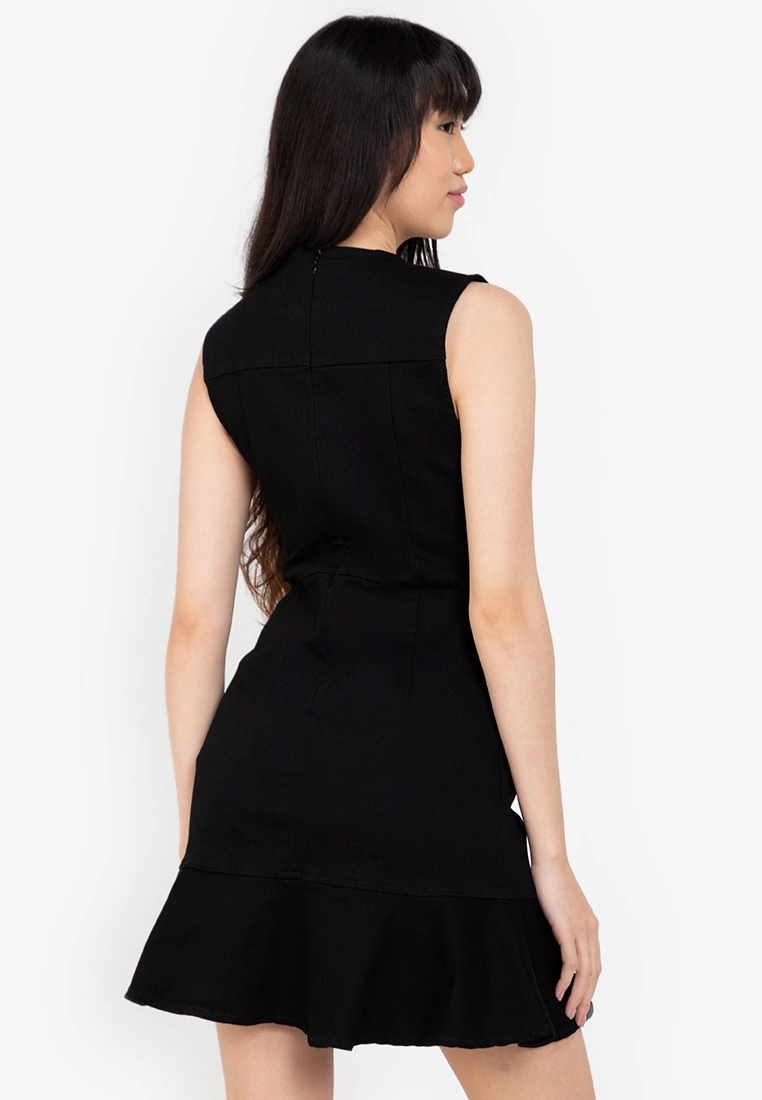 ZALORA BASICS Fluted Hem Denim Dress - Billede 2