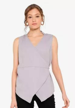 ZALORA BASICS Basic Crossover Origami Top