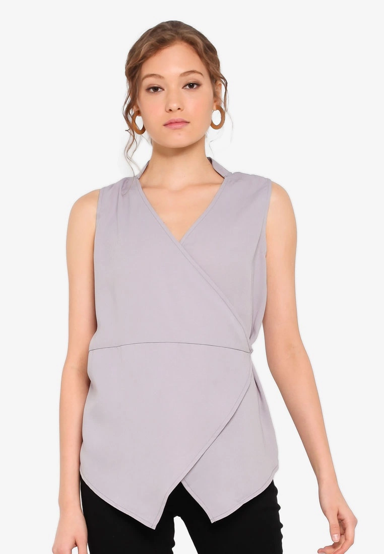 ZALORA BASICS Basic Crossover Origami Top