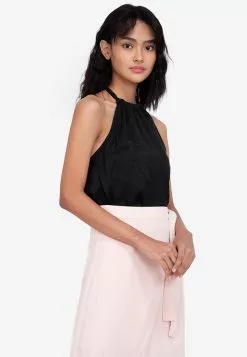 ZALORA BASICS Halter Tie Neck Top