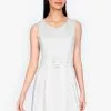 ZALORA BASICS Sweetheart Neck Belted Fit & Flare Dress