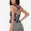 ZALORA BASICS Tie Back Detail Peplum Top