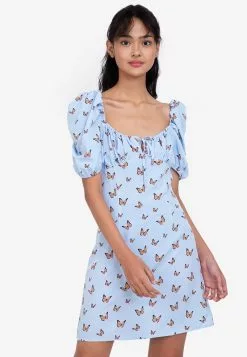 ZALORA BASICS Puff Sleeve Mini Dress