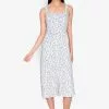 ZALORA BASICS Sweetheart Neckline Midi Dress with Belt