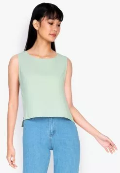 ZALORA BASICS Round Neck Sleeveless Top