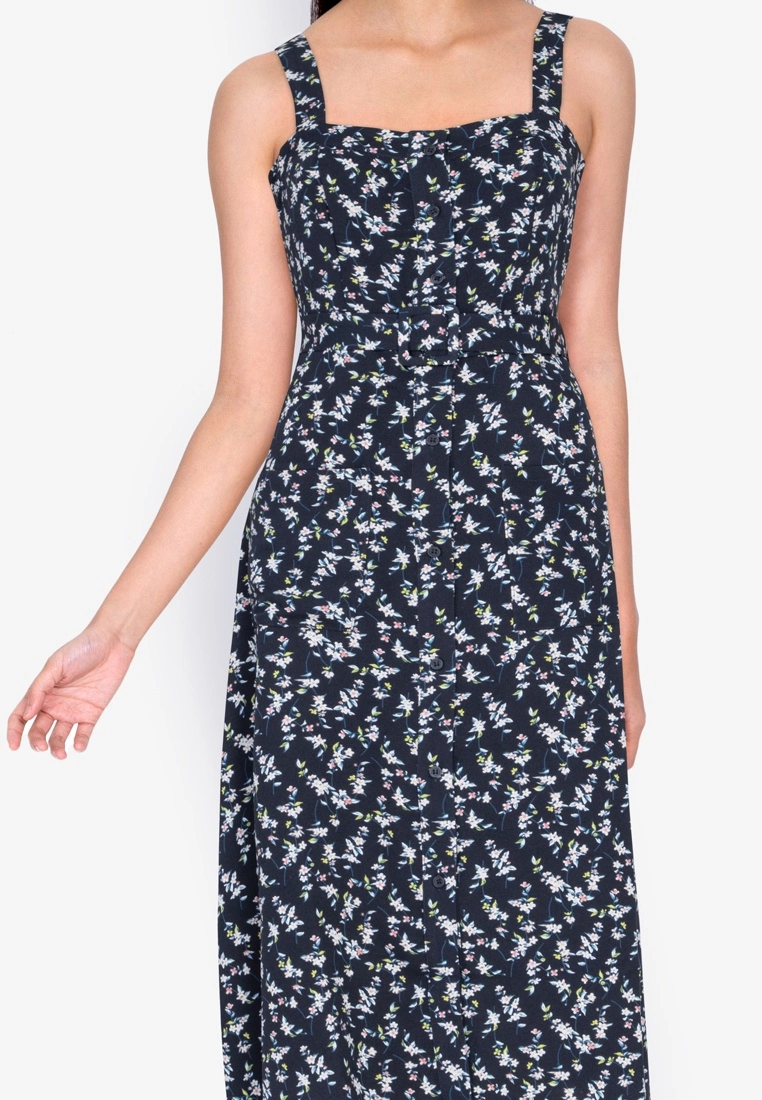 ZALORA BASICS Sweetheart Neckline Midi Dress with Belt - Billede 3