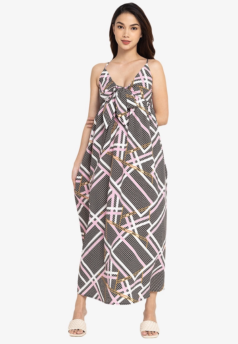 ZALORA BASICS Tie Front Maxi Dress - Billede 4