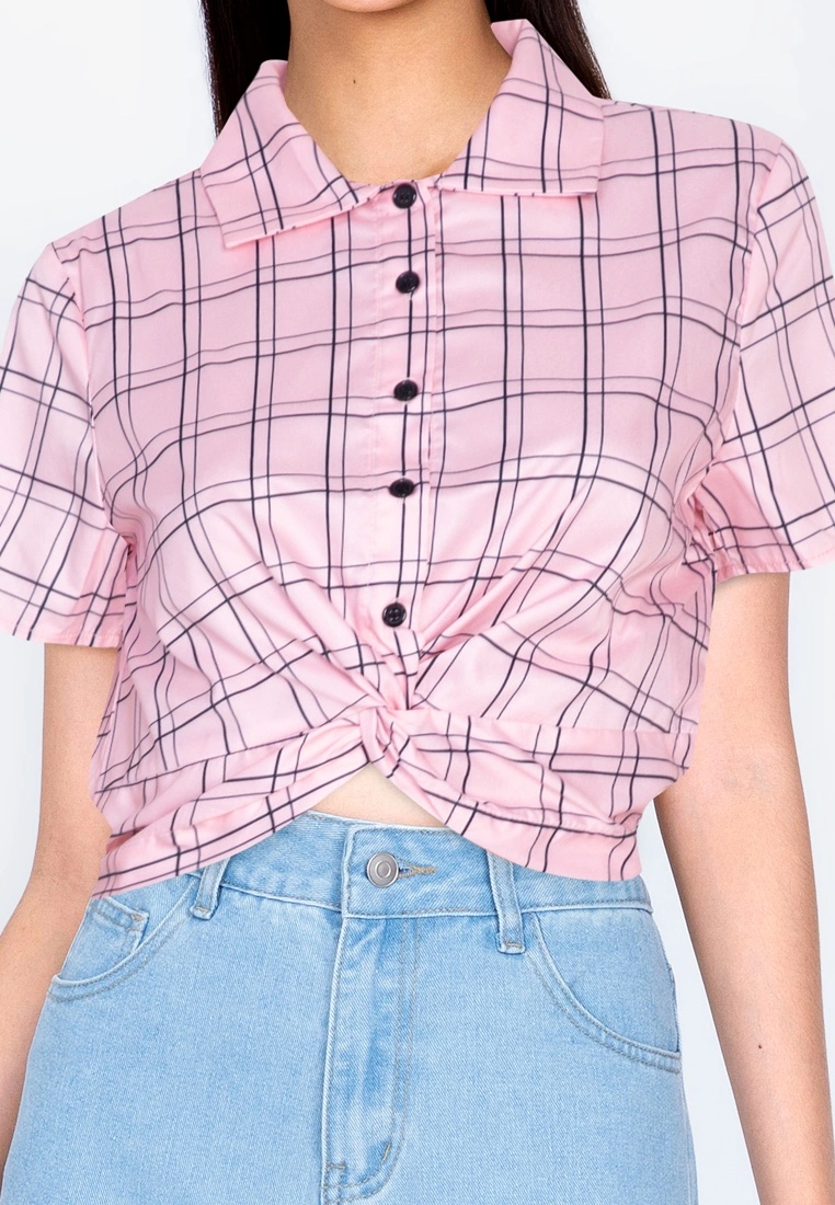 ZALORA BASICS Twist Front Button Crop Top - Billede 3