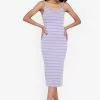 ZALORA BASICS Rib Midi Bodycon Dress