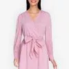 ZALORA BASICS Balloon Sleeve Dress with Tie