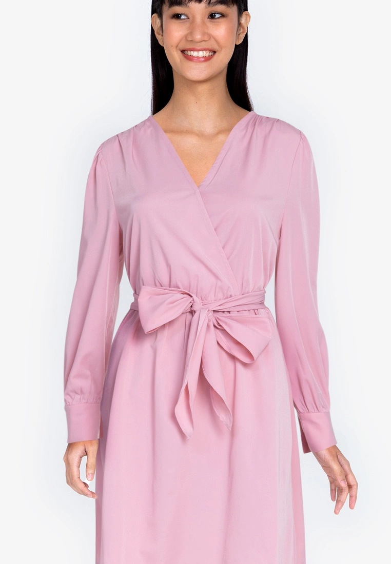 ZALORA BASICS Balloon Sleeve Dress with Tie - Billede 3