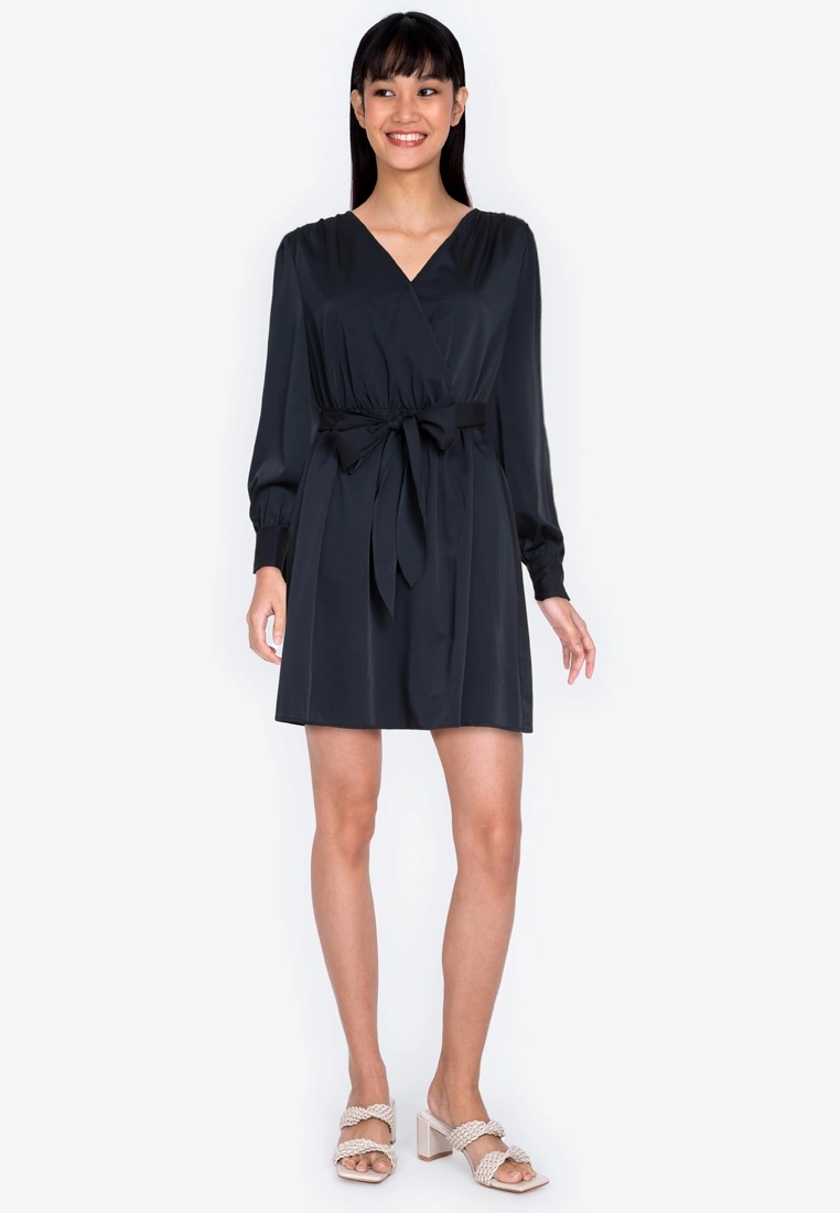 ZALORA BASICS Balloon Sleeve Dress with Tie - Billede 4