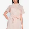 ZALORA BASICS Shirt Dress with Tie