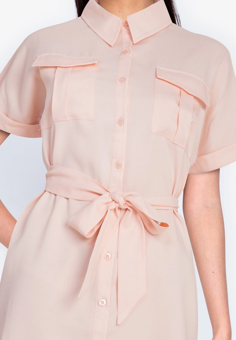 ZALORA BASICS Shirt Dress with Tie - Billede 3
