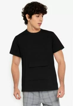 ZALORA BASICS Front Flap Pocket T-Shirt