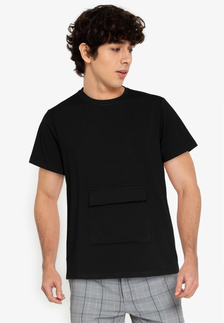 ZALORA BASICS Front Flap Pocket T-Shirt