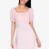 ZALORA BASICS Puff Sleeve Mini Dress