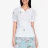 ZALORA BASICS Floral Embroidered Top