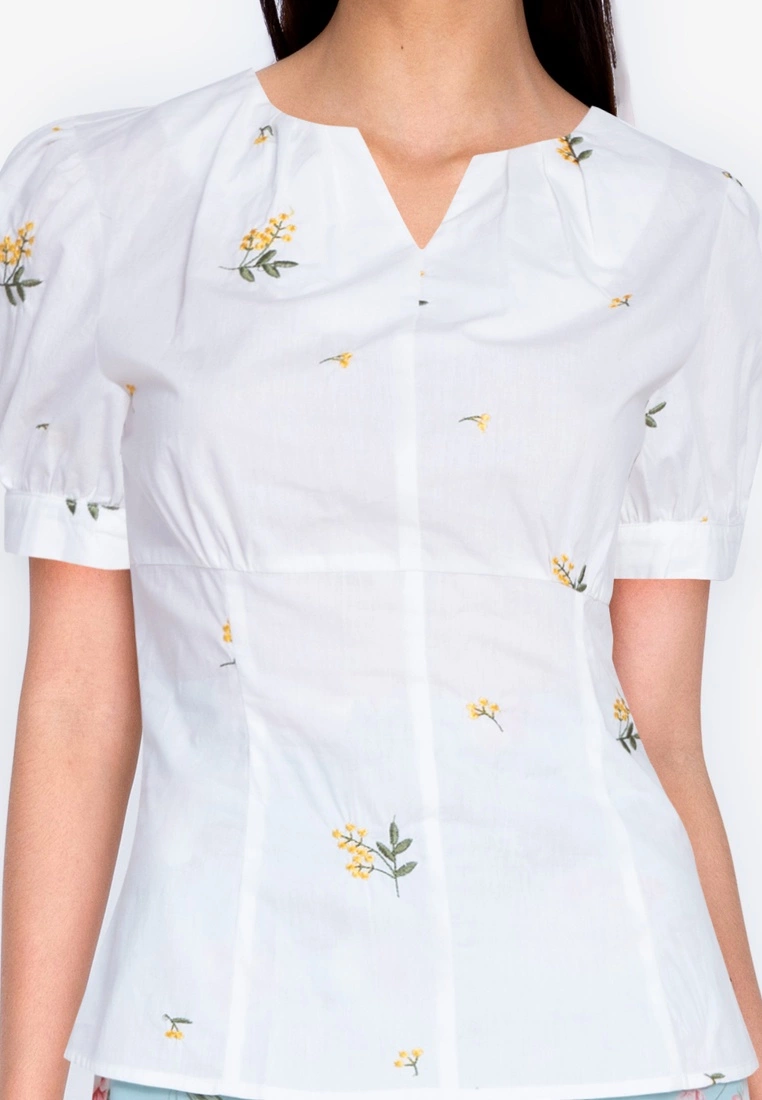 ZALORA BASICS Floral Embroidered Top - Billede 3