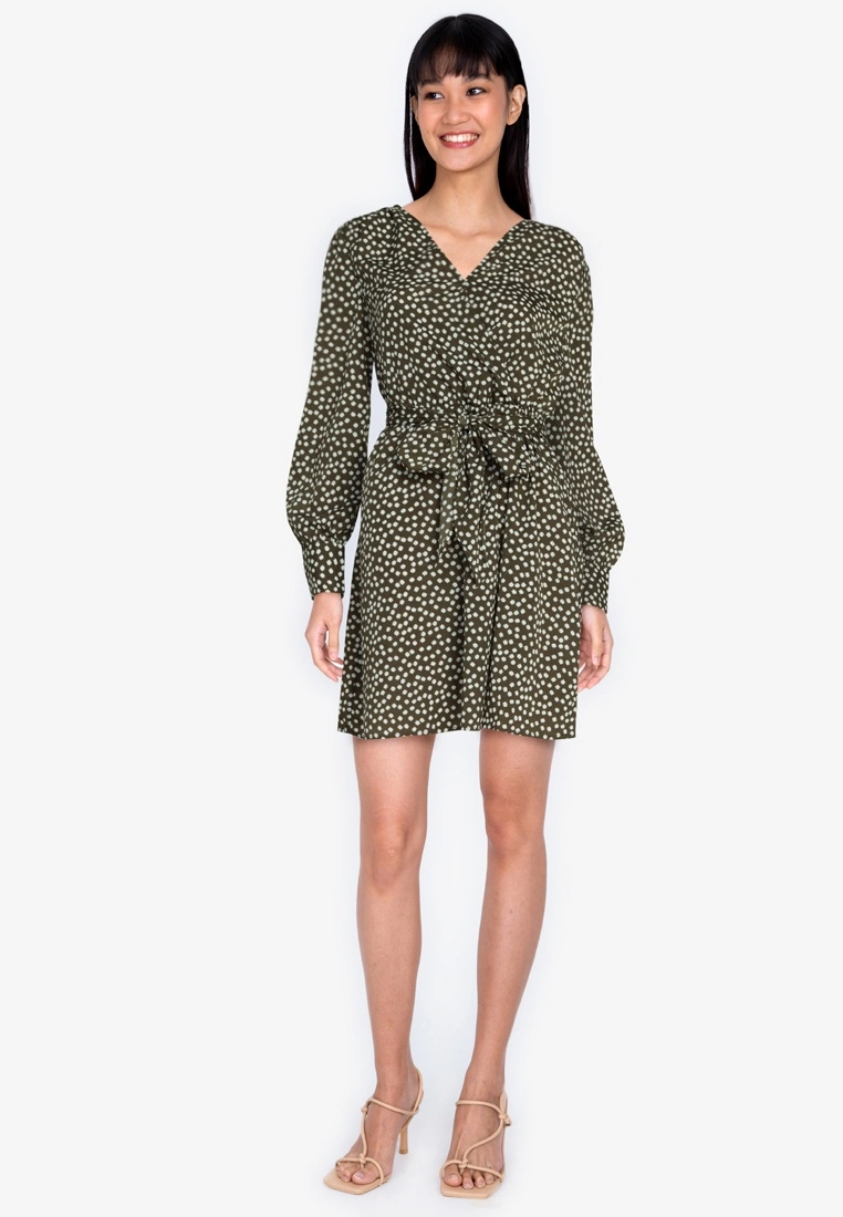 ZALORA BASICS Balloon Sleeve Dress with Tie - Billede 4