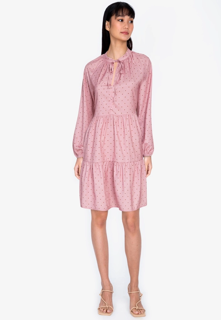 ZALORA BASICS Balloon Sleeve Tiered Dress - Billede 4