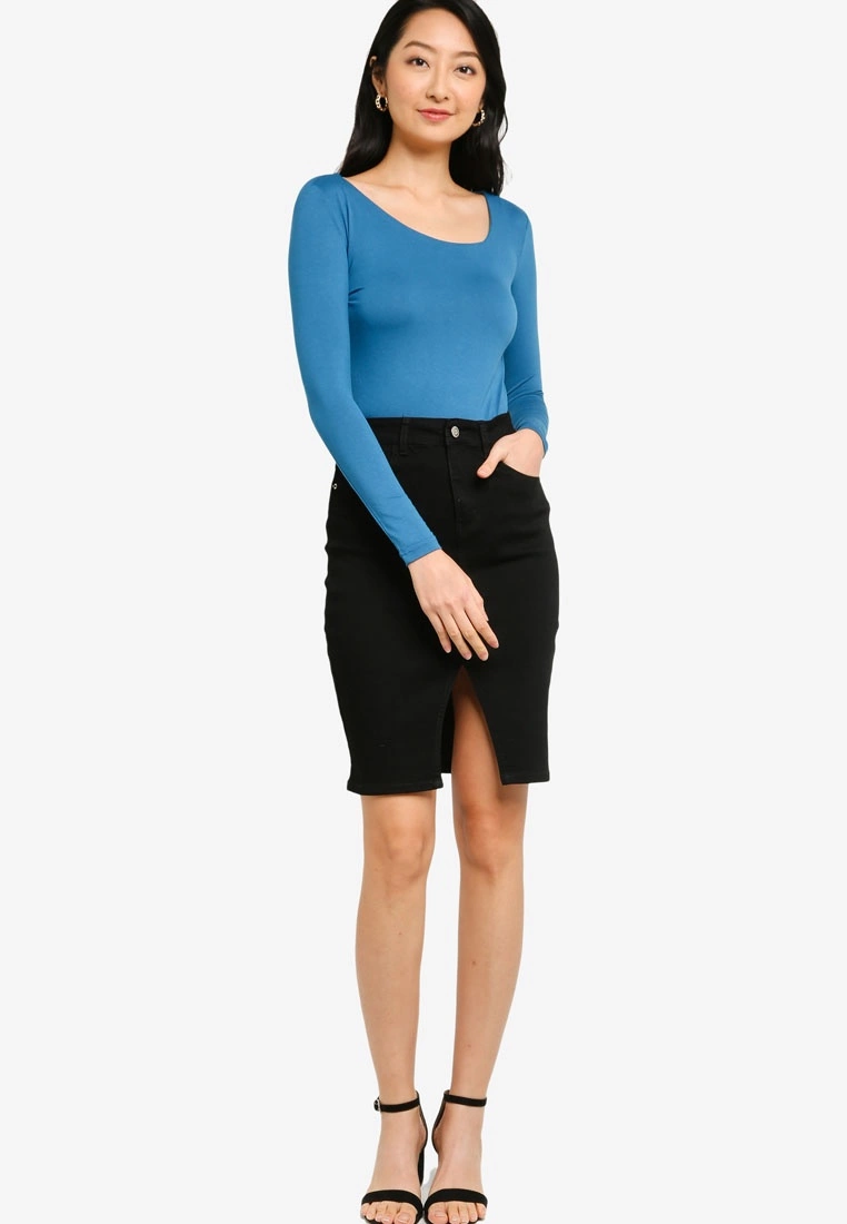 ZALORA BASICS Asymmetric Neckline Bodysuit - Billede 4