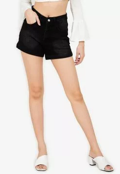 ZALORA BASICS Classic Stretch Denim Shorts