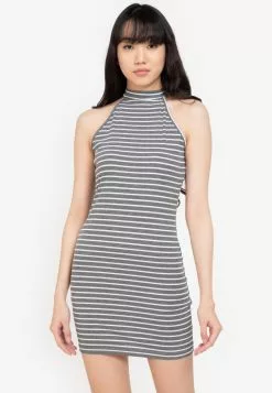 ZALORA BASICS Basic Halter Bodycon Dress