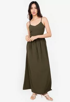 ZALORA BASICS V Neck Cami Maxi Dress