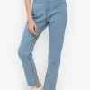 ZALORA BASICS Pinstripe Printed Mom Jeans