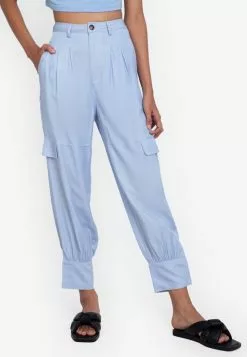 ZALORA BASICS Thick Cuff Detail Pants