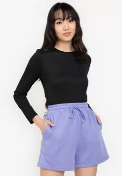 ZALORA BASICS Basic Long Sleeve Crew Neck T-shirt