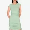 ZALORA BASICS Shoulder Padded Ruched Dress