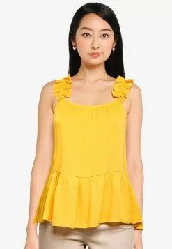 ZALORA BASICS Ruffle Strap Top