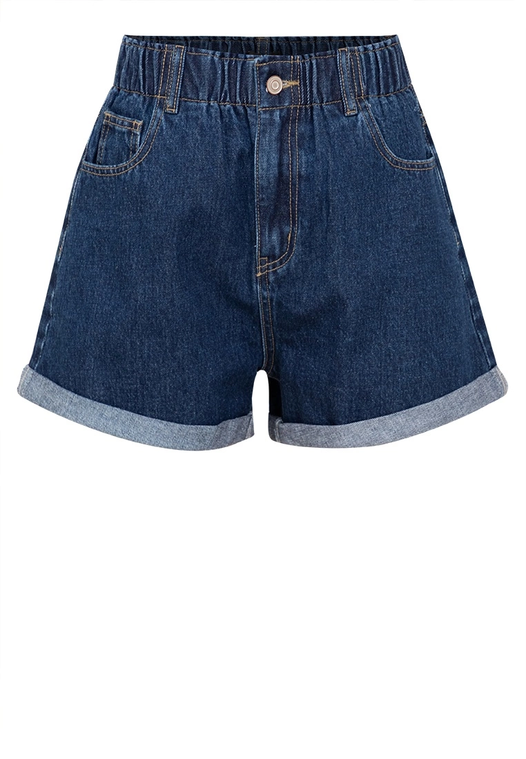 ZALORA BASICS Elastic Waist Denim Mom Shorts - Billede 5