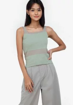 ZALORA BASICS Panelled Knit Top