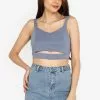 ZALORA BASICS Cut Out Crop Top