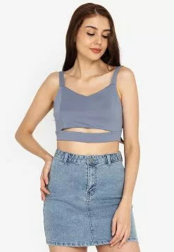 ZALORA BASICS Cut Out Crop Top