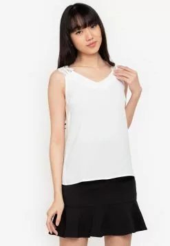 ZALORA BASICS Lace Strap Top