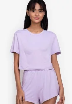 ZALORA BASICS Lounge Crop Top