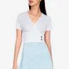 ZALORA BASICS Overlap Front Rib Top